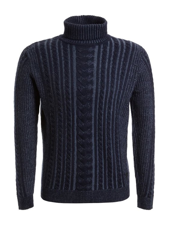 Luxusní Phil svetr, Modrá, Navy barva, M, XL