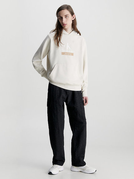 Módní Stacked Archival mikina, Bílá, Krémová barva, 2023