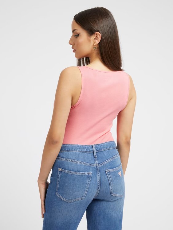 Script tílko – GUESS, Růžová barva Ženy