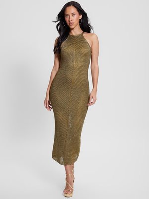 GUESS – Alexie šaty, Bronzová barva