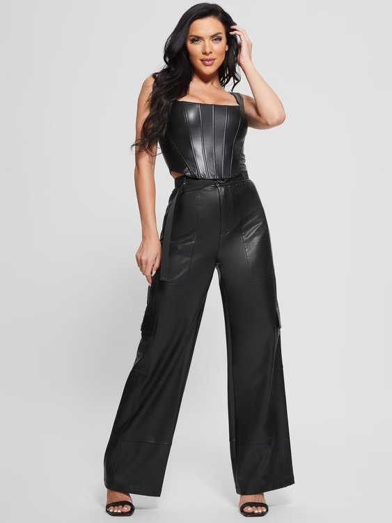 Módní Amiri Corset top, Černá barva, 2023