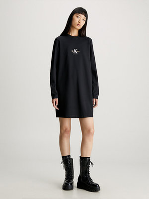 Calvin Klein Jeans – Monologo Milano šaty, Černá barva