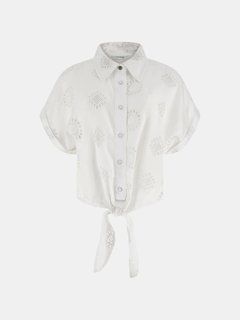 Brigitte Satin košile Bílá barva Ženy