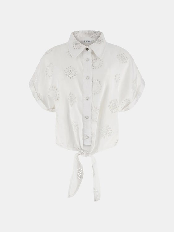 Brigitte Satin košile Bílá barva Ženy