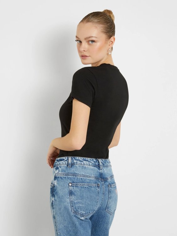 Slubby triko – GUESS, Černá barva Ženy