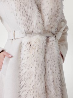 Luxusní Valerie kabát, Krémová barva, 40