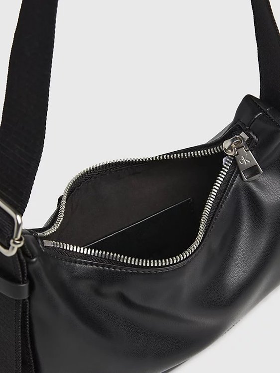 Módní Off Duty Crescent kabelka, Černá barva, 2024