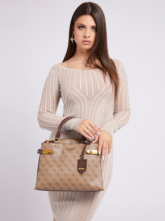 Luxusní Zadie kabelka, Hnědá barva, T/U/1