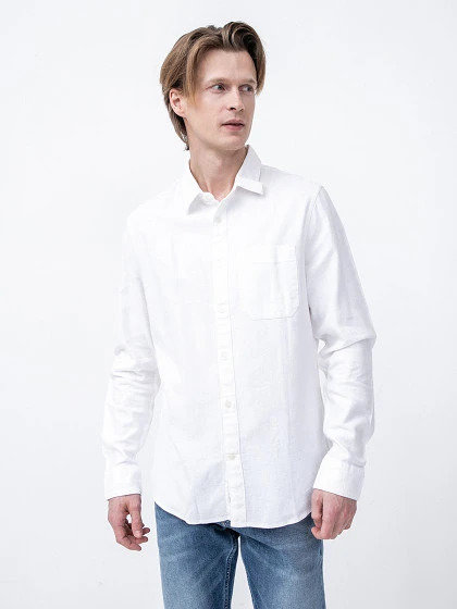 Calvin Klein Jeans – Blend košile, Bílá barva