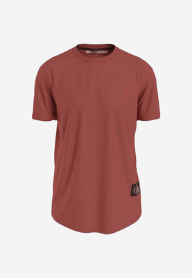 Calvin Klein Jeans – Badge triko, Červená barva