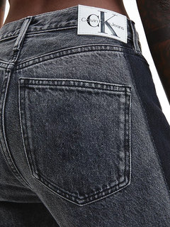 High rise jeans Černá, Šedá barva Ženy