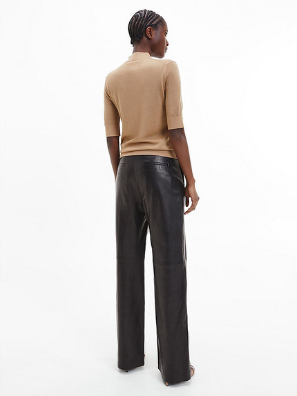 Módní Essential merino svetr, Krémová barva, 2022