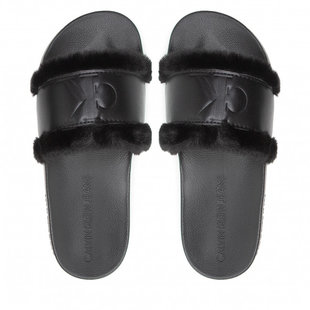 Módní Slide pantofle, Černá barva, 2022