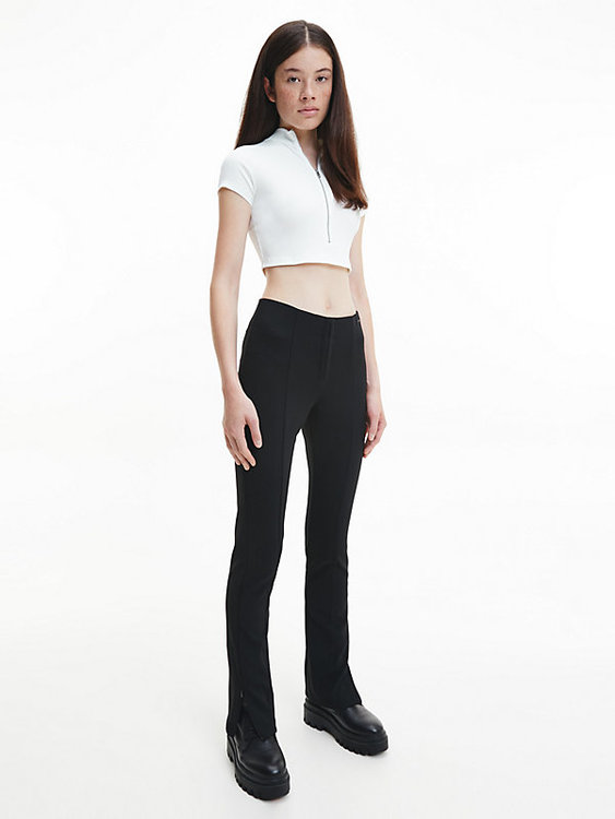 Módní Slim Fit kalhoty, Černá barva, 2023