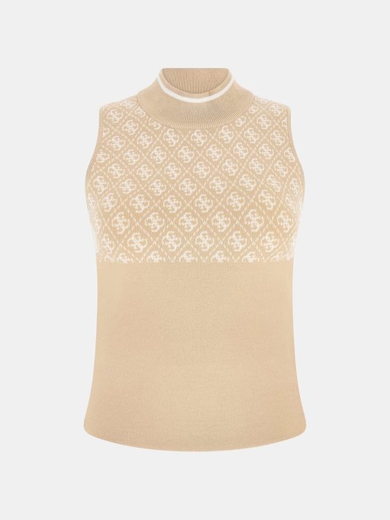 Luxusní Lise svetrový top, Béžová barva, S