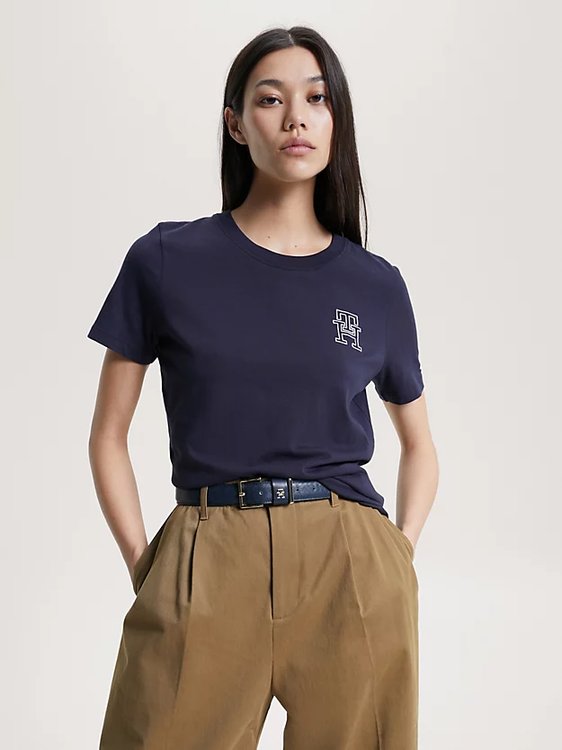 Tommy Hilfiger – Modern Regular triko, Navy barva