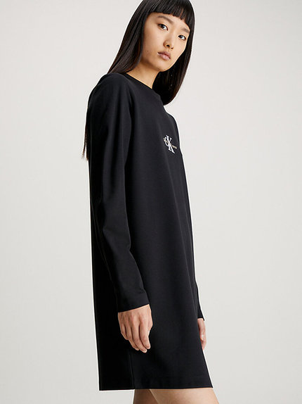 Módní Monologo Milano šaty, Černá barva, 2024