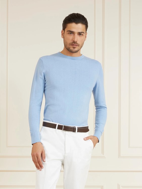 Essential svetr – Marciano, Modrá barva Muži