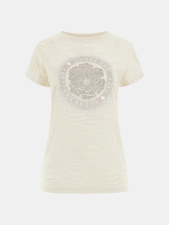 Zebra triko Béžová barva Ženy