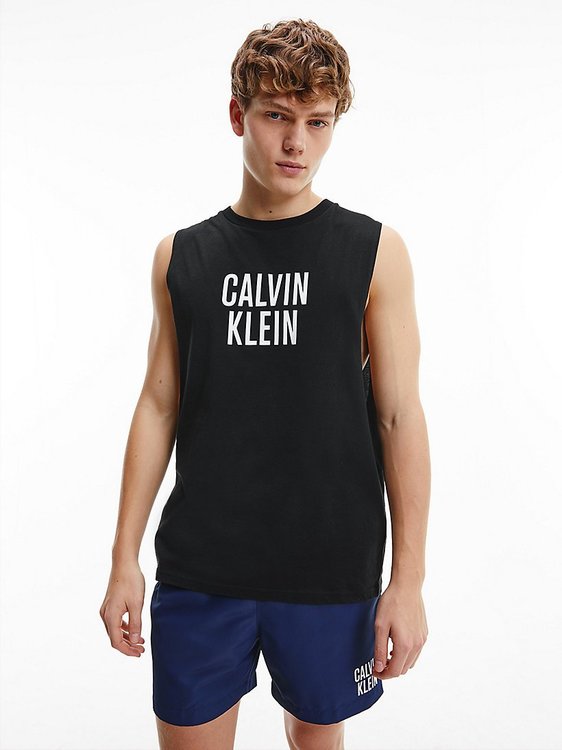 Calvin Klein Swimwear – KM0KM00751-BEH tílko RELAXED CREW TANK
