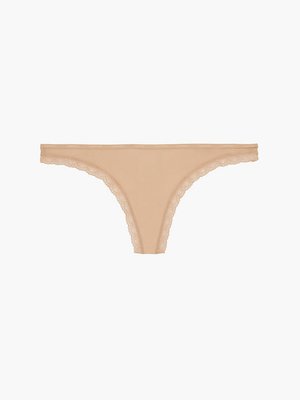 Calvin Klein Underwear – Tanga Bottoms Up, Béžová barva
