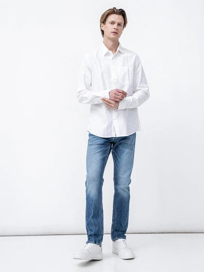 Módní Blend košile, Bílá barva, 2022