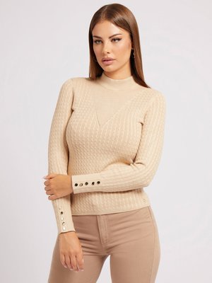 Guess – Bettie svetr, Béžová barva