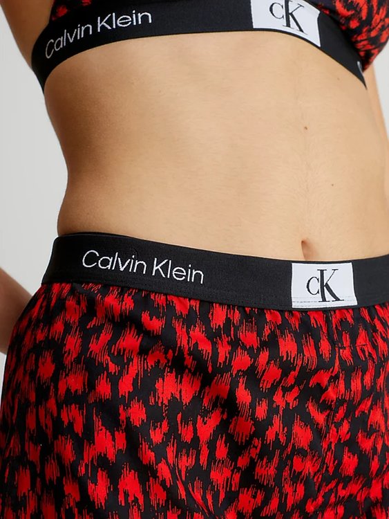 Módní 1996 Wovens pyžamové šortky, Černá, Červená barva, 2023