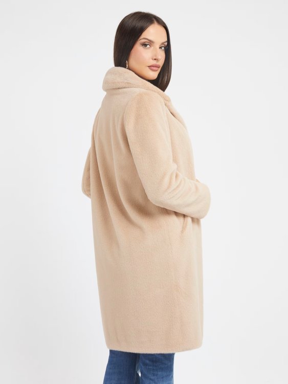 Simonne kabát – GUESS, Béžová barva Ženy