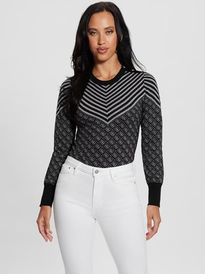 GUESS – Renee svetr, Černá, Šedá barva