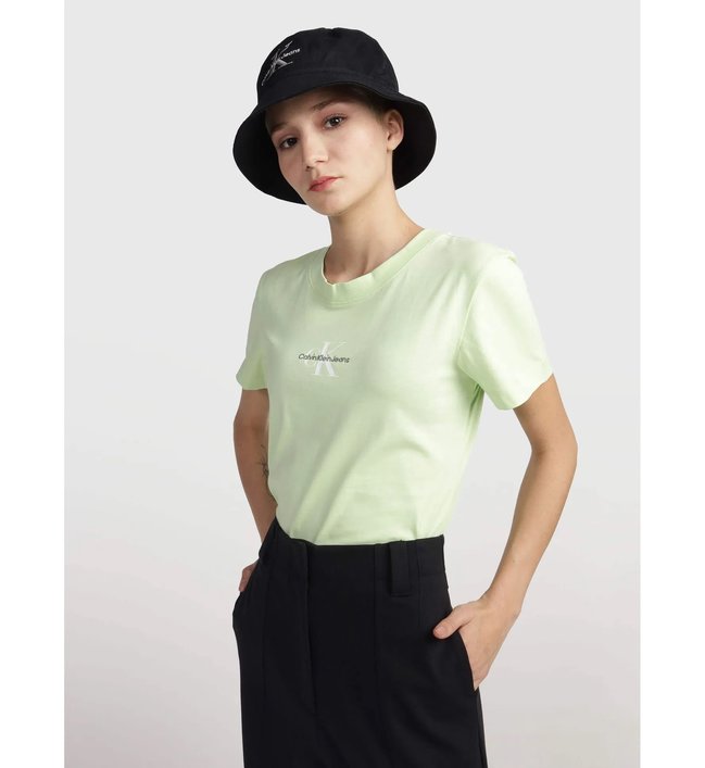 Calvin Klein Jeans – Monologo Slim triko, Zelená barva