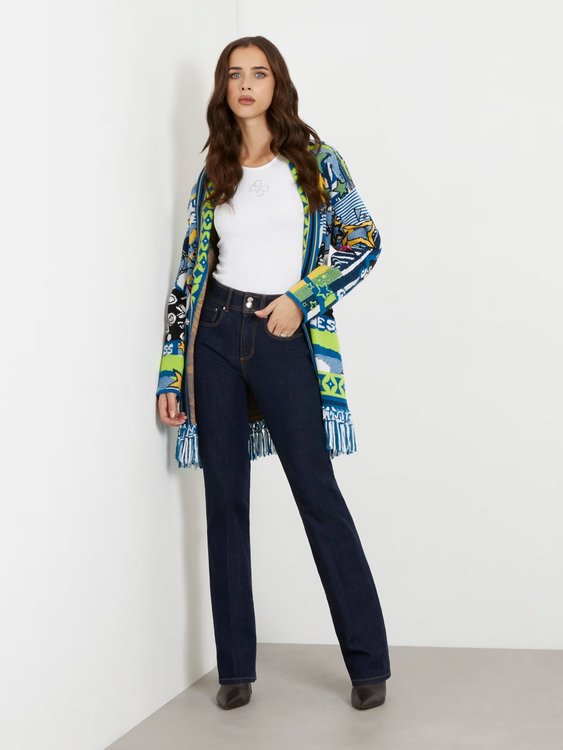 Multi-color Jacquard Motif kardigan – GUESS, Multi barva Ženy