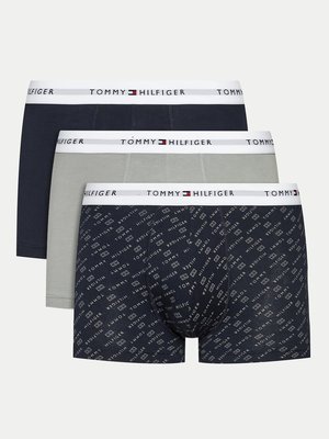 Černá, Modrá, Šedá barva, Signature Cotton Essentials boxery 3ks