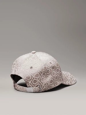 Monogram Jacquard kšiltovka – Calvin Klein Jeans, Hnědá, Šedá barva Ženy