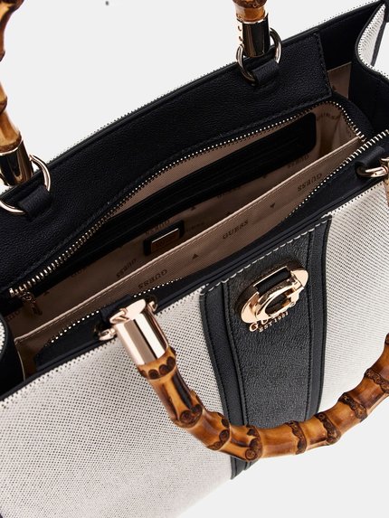 Módní Kerima Bamboo 2 velká kabelka, Černá barva, 2024