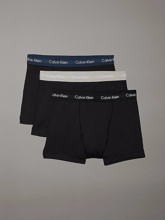 Calvin Klein Underwear – Cotton Stretch boxery 3ks, Černá barva