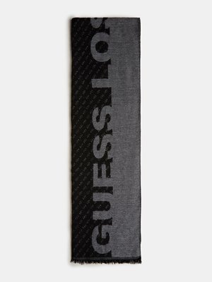 Guess – Jacquard šála, Černá barva