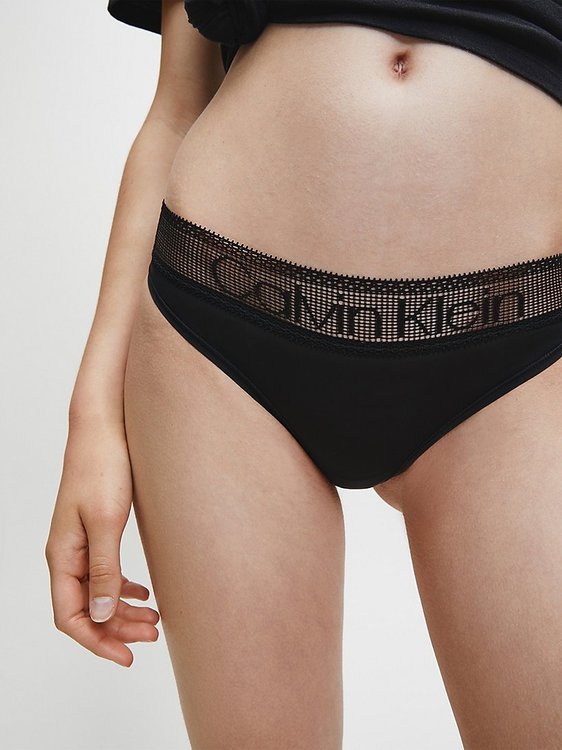 Luxusní Brazilky Logo Lace, Černá barva