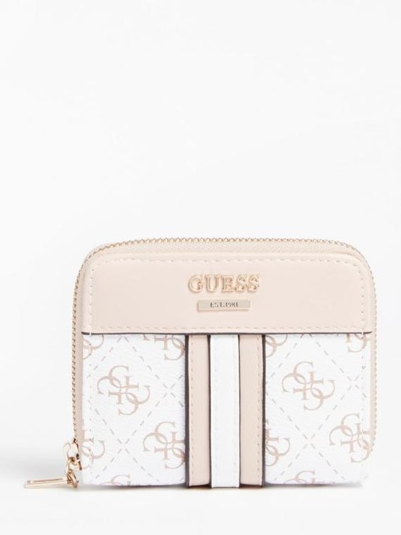 Guess – Katey peněženka, Béžová, Bílá barva