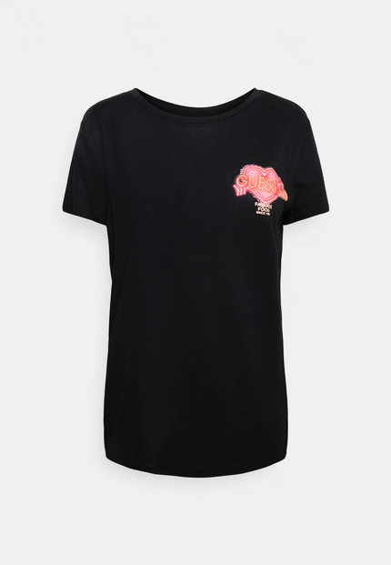 Guess – Cafe easy tričko, Černá barva