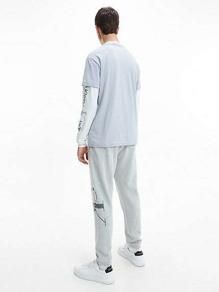 Módní Monogram tričko, Modrá barva, 2022