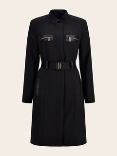 Luxusní Louise kabát, Černá barva, 38, 40, 42