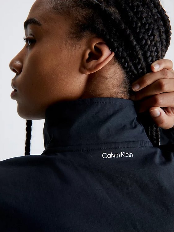 Luxusní Mockneck větrovka, Černá barva, S