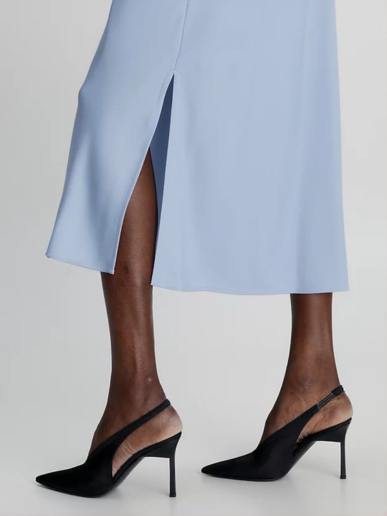 Luxusní Slip šaty, Modrá barva, 34, 36, 38