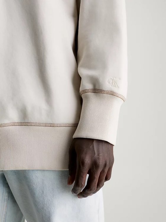 Módní Wash Monologo mikina, Béžová, Krémová barva, 2024