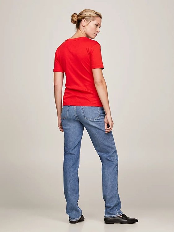 Módní New Slim Cody triko, Červená barva, 2024