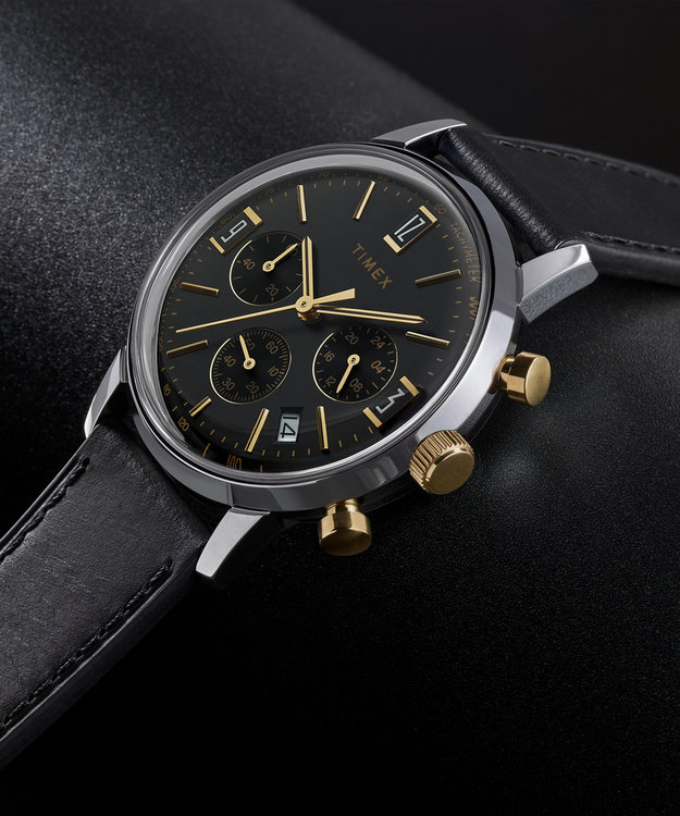 Černá, Stříbrná barva, Marlin hodinky