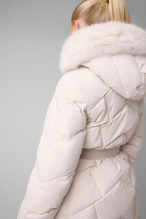 Luxusní Vane péřová bunda, Krémová barva, 38, 40, 42, 44