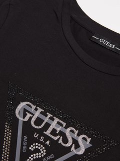 Guess – Triangle logo triko, Černá barva 2