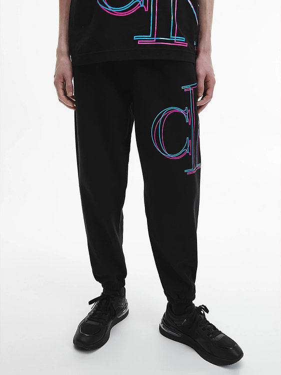 Illuminated tepláky – Calvin Klein Jeans, Černá barva Muži